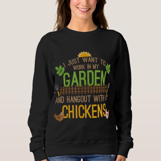 Funny Garden Chicken Whisperer Bauer Lover Geschen Sweatshirt (Vorderseite)
