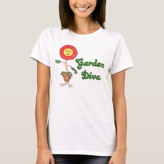 Funny Garden Diva T-Shirt (Vorderseite)