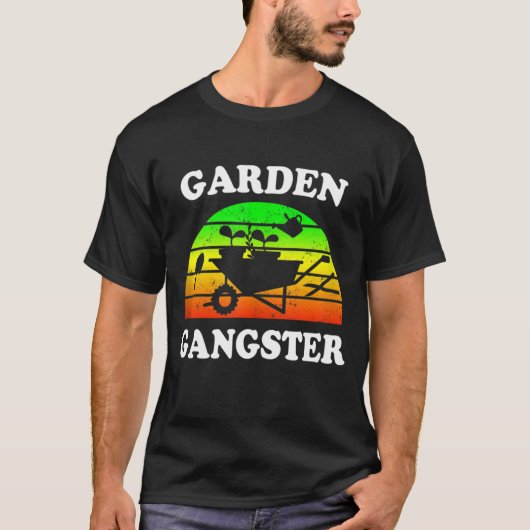 Funny Garden Gangster Sprichwort Pufferung Männer T-Shirt (Vorderseite)