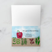 Funny Garden Gemüse Geburtstag Pub für Vegane Karte (Innenseite)