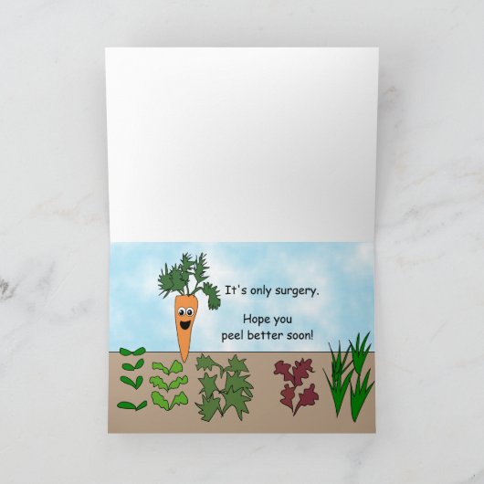 Funny Garden Gemüse Pub Operation wird gut Karte (Innenseite)