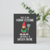 Funny Garden Gnome Gnomies Enthusiasten Postkarte (Stehend Vorderseite)