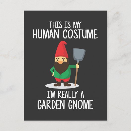 Funny Garden Gnome Gnomies Enthusiasten Postkarte (Vorderseite)