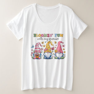 Funny Garden gnome wortart Große Größe T-Shirt