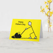 Funny Gardener Cartoon Vatertag Karte (Gelbe Blume)