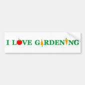 Funny Gardener I LIEBE GARDENING! Autoaufkleber (Vorne)