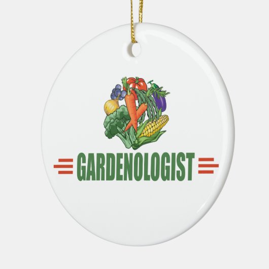 Funny Gardener Keramik Ornament (Links)