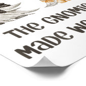 Funny Gardener Wedding - Bride & Groom - Mr &a Poster (Ecke)