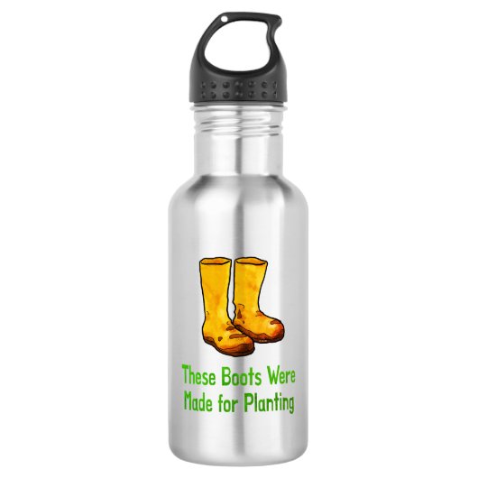 Funny Gardening Boots Made For Planting Edelstahlflasche (Vorderseite)