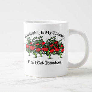 Funny Gardening Is My Therapy Jumbo-Tasse
