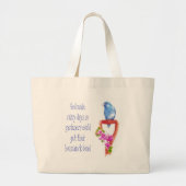 Funny Garening Zitat, Bluebird Jumbo Stoffbeutel (Vorne)