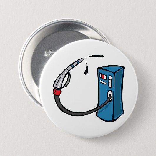 Funny Gas Pump Fuel Station Button (Vorne & Hinten)