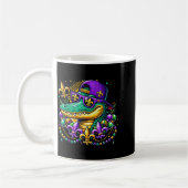 Funny Gator Mardi Gras Kaffeetasse (Links)