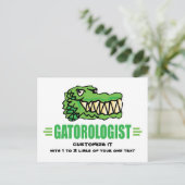 Funny Gators Postkarte (Stehend Vorderseite)