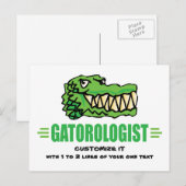 Funny Gators Postkarte (Vorne/Hinten)