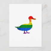 Funny Gay and Lesbian Pride Duck, Quack Quack Postkarte (Vorderseite)