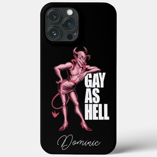 Funny Gay As Hell Demon Case-Mate iPhone Hülle (Rückseite)