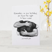 Funny Gay Bear Arms Pun Couple Birthday Card Karte (Gelbe Blume)