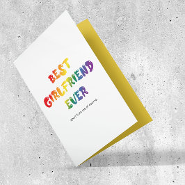 Funny Gay Best Girlfriend Ever Holiday Card Feiertagskarte