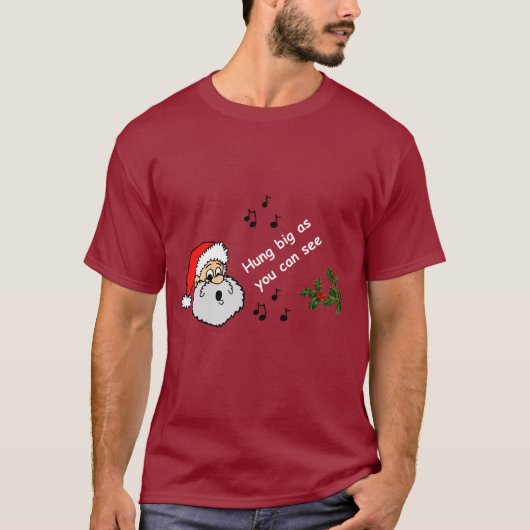 Funny Gay Christmas Hung Big Sie können LGBTQ sehe T-Shirt (Vorderseite)