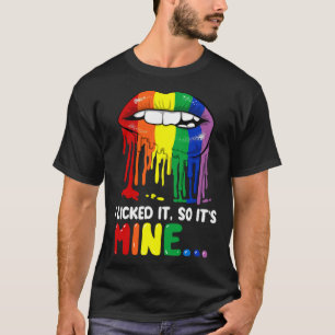 Funny Gay ich leckte es so es mein Stolz LGBT ALLE T-Shirt