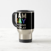 Funny Gay MLM Geschenk Idee für Jungs Männer Que L Reisebecher (Vorderseite Links)