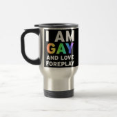 Funny Gay MLM Geschenk Idee für Jungs Männer Que L Reisebecher (Links)