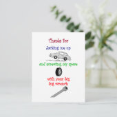 Funny Gay Postkarte (Stehend Vorderseite)