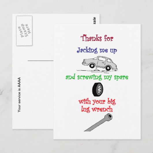 Funny Gay Postkarte (Vorne/Hinten)