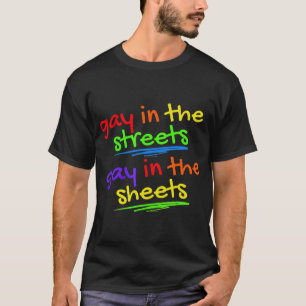 Funny Gay Pride Gift Gay in der Straße Gay in der T-Shirt