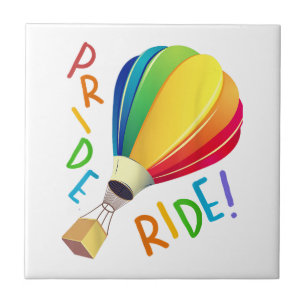 Funny Gay Pride Hot Air Ballon Rainbow Ride Gays Fliese