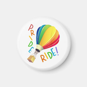 Funny Gay Pride Hot Air Ballon Rainbow Ride Gays Magnet