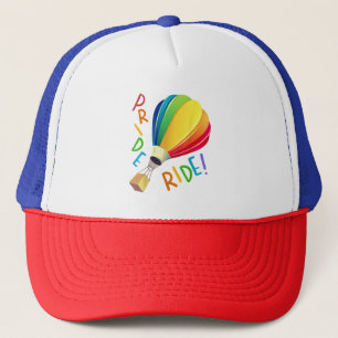 Funny Gay Pride Hot Air Ballon Rainbow Ride Gays Truckerkappe