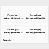 Funny Gay Slogan! Rechteckiger Aufkleber (Blatt)