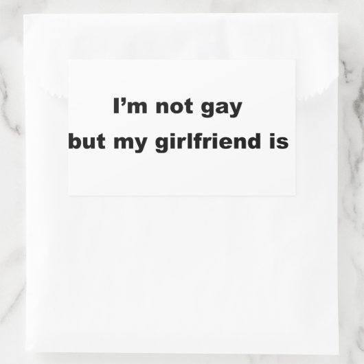 Funny Gay Slogan! Rechteckiger Aufkleber (Tasche)