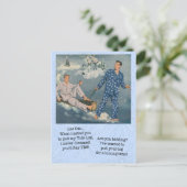 Funny Gay Weihnachten Log Postcard Postkarte (Stehend Vorderseite)