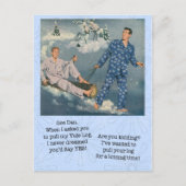 Funny Gay Weihnachten Log Postcard Postkarte (Vorderseite)