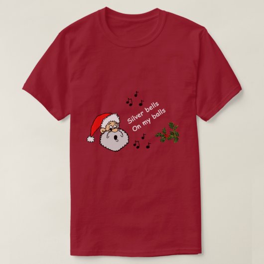 Funny Gay Weihnachtssilber auf meinen Balls LGBTQ T-Shirt (Design vorne)