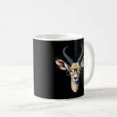 Funny Gazelle Gesicht für Safari und Brillenliebha Kaffeetasse (VorderseiteRechts)