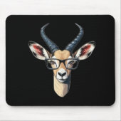 Funny Gazelle Gesicht für Safari und Brillenliebha Mousepad (Vorne)
