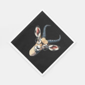 Funny Gazelle Gesicht für Safari und Brillenliebha Serviette (Ecke)