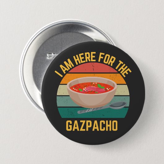 Funny Gazpacho Button (Vorne & Hinten)