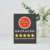 Funny Gazpacho Tomato Sou Postkarte (Stehend Vorderseite)
