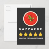 Funny Gazpacho Tomato Sou Postkarte (Vorne/Hinten)