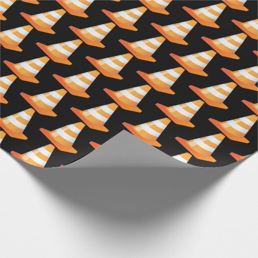 Funny Gebäude Construction Worker Safety Clock Geschenkpapier (Ecke)