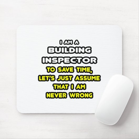 Funny Gebäude Inspector T - Shirt und Geschenke Mousepad (Mit Mouse)