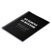 Funny Gebäude Surveyor Wörterbuch Geschenk Notizblock (Linke Seite)