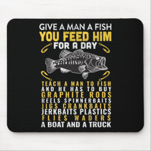 Funny geben einem Mann ein Fisch Fischer Zitat Fis Mousepad