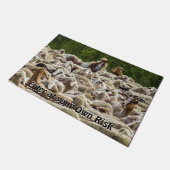 Funny geben Sie bei Ihrem eigenen Risiko Farm Tier Fußmatte (Schrägansicht)