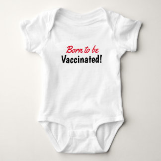 Funny Geboren, geimpft zu werden Text Typografie Baby Strampler